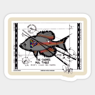 Crappie pool table Sticker